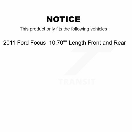 Tor Front Rear Suspension Stabilizer Bar Link Kit For 2011 Ford Focus 10.70 Length KTR-103287